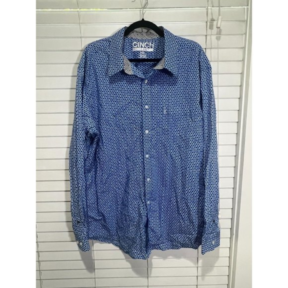 Cinch Modern‎ Fit Patterned Long Sleeve Button Up Shirt - Size XXL